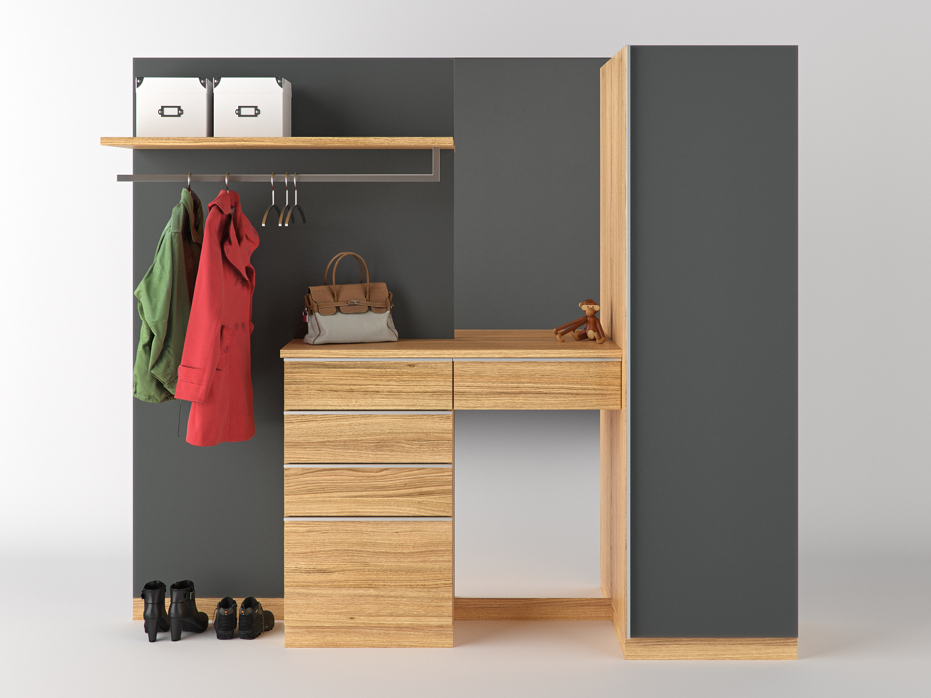3D-Visualisierung Garderobe